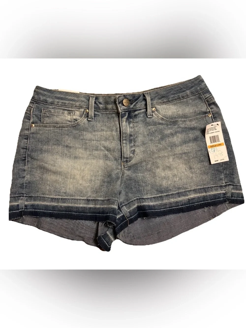 Jessica Simpson Women’s Ace Frayed Hem Denim Shorts - Barcelona - 29 Long
